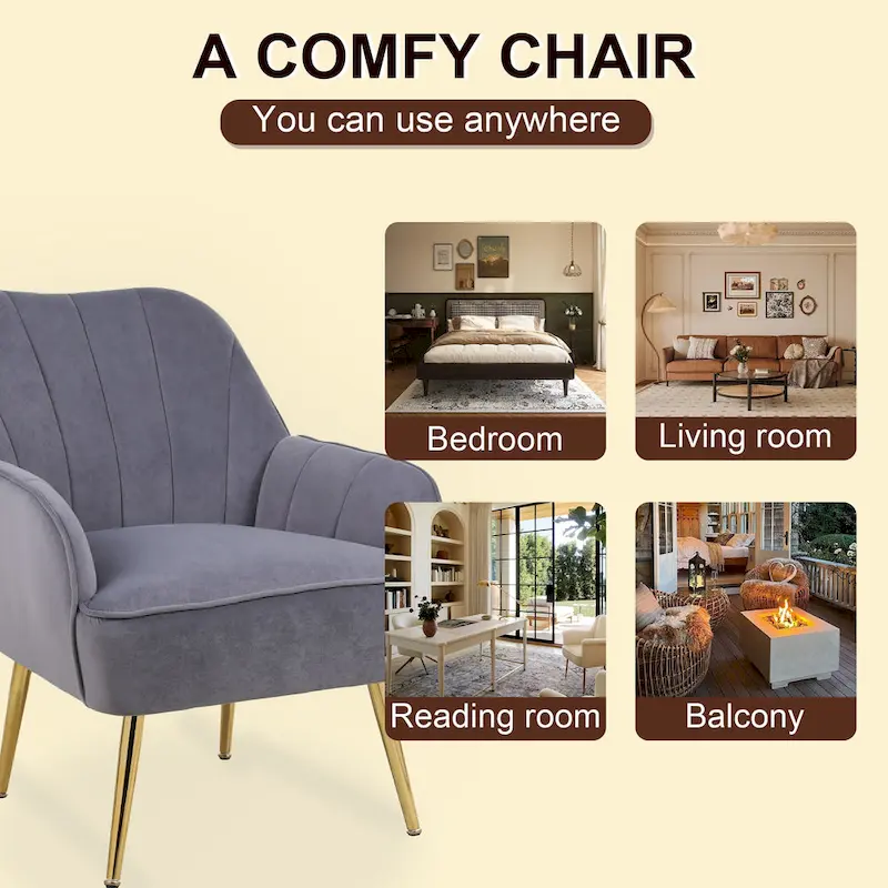 Suellyn 25.2-inch Wide Armrest Modern Chair