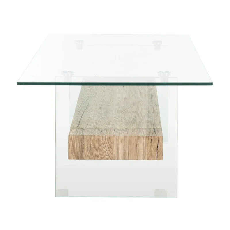 SAFAVIEH Gennie Modern Glass Coffee Table - 43.3  x 23.6  x 16.5  - 43Wx24Dx17H