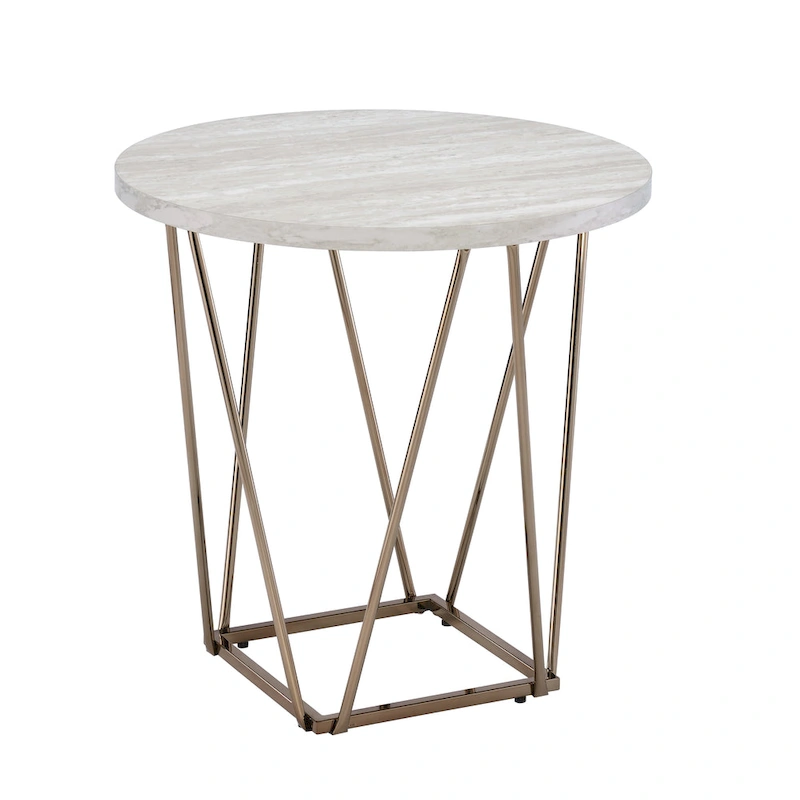 Steve Silver Ravine Marble Top Side Table