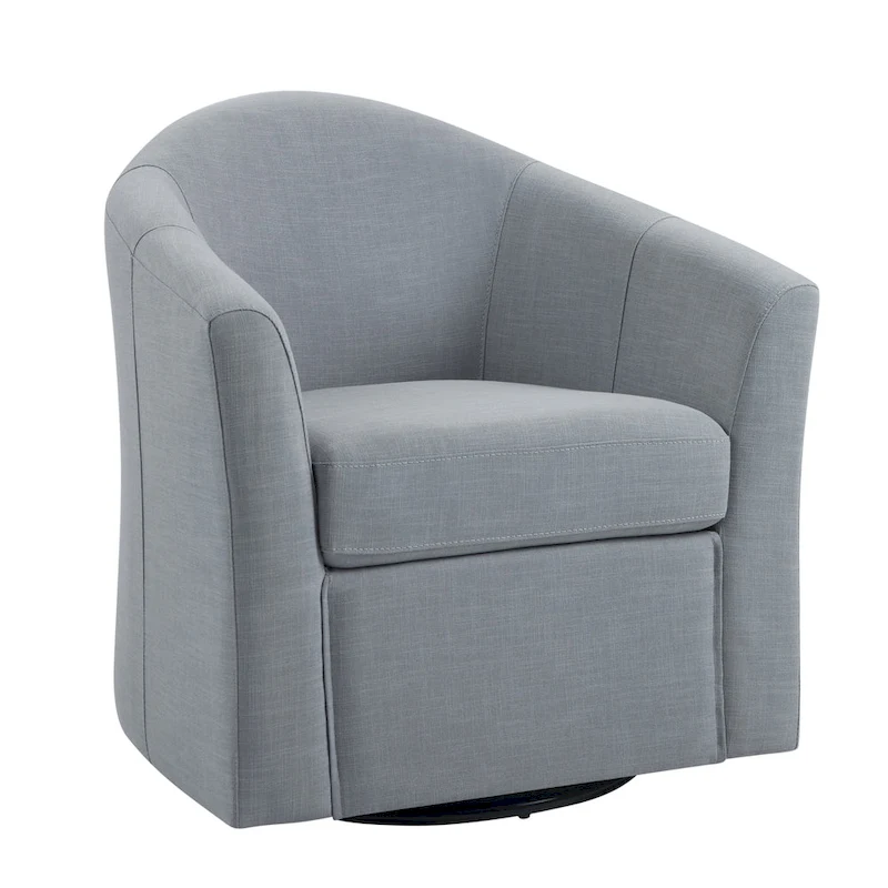Swivel Accent Chair with Metal Base - 30.7W x 29.9H x 27.5D