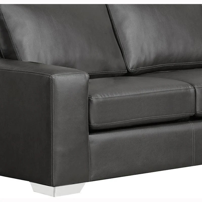 Mitchell Modern Premium Top Grain Italian Leather Sectional Sofa
