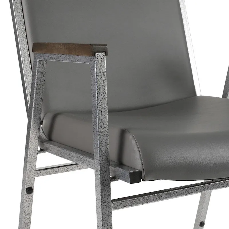 Heavy Duty Stack Chair with Arms - 21D x 21W x 31H