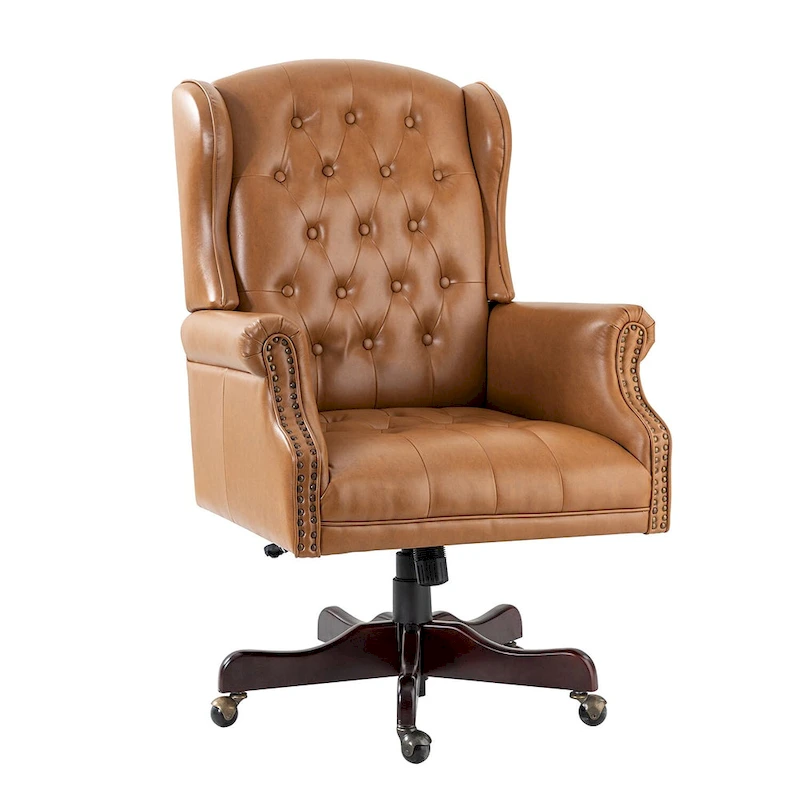 Maximiliano Modern Swivel Executive Chair with Tufted Back by HULALA HOME