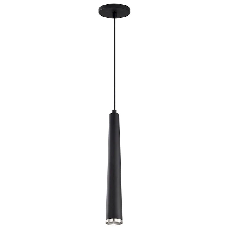 Melrose 12 Watt 16  LED Pendant Matte Black and Brushed Nickel Finish