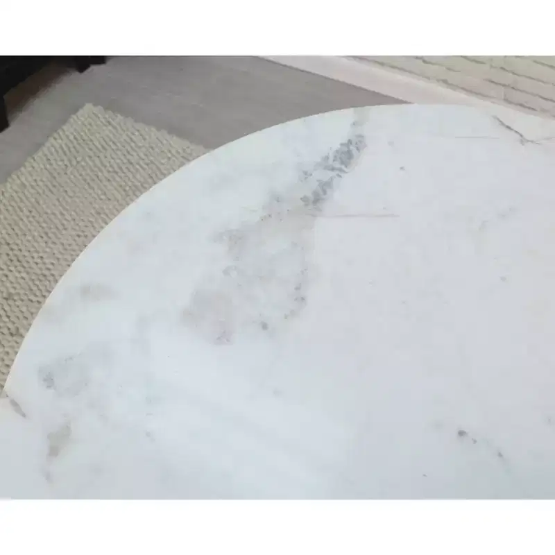 Carolina Living 30 Zaha Round Marble Top Dining Table