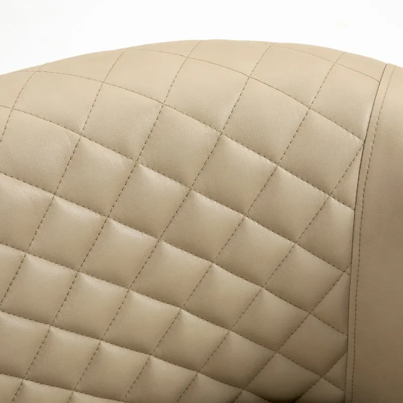 Axia 4 Set Modern Faux Leather Barrel Accent Chair with Wood Legs