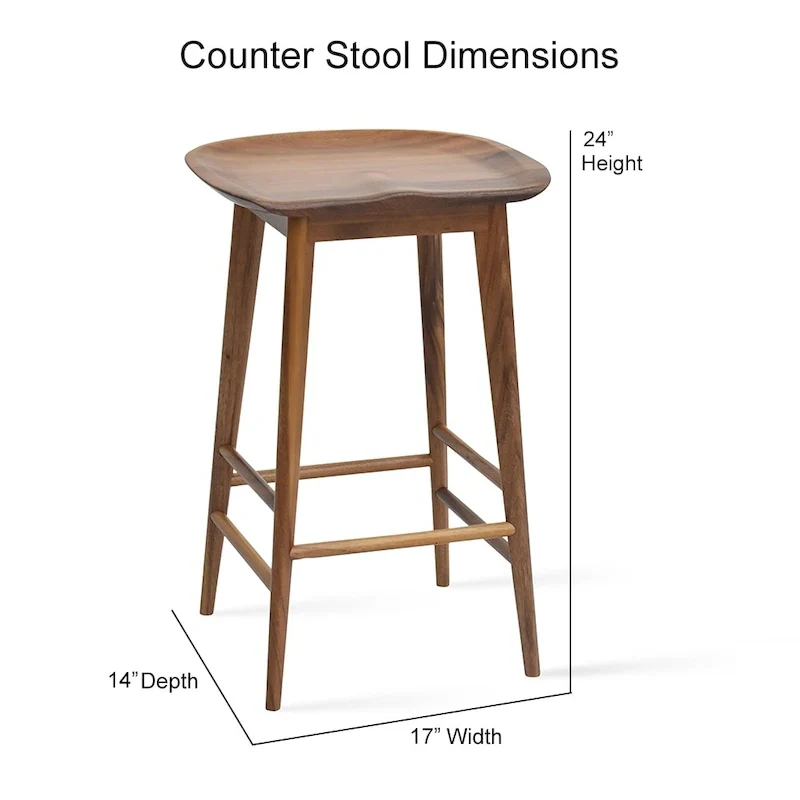 Steve Silver Hendry Backless Solid Acacia Counter Stool - Counter Stool