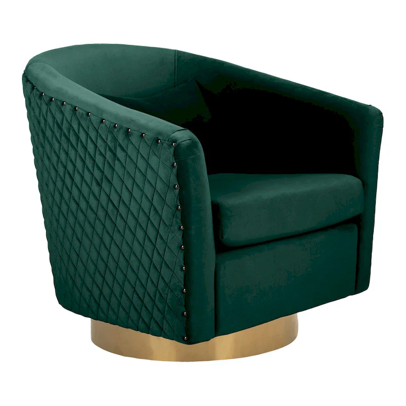 Quilted Swivel Tub Chair - 30Wx32Dx30H