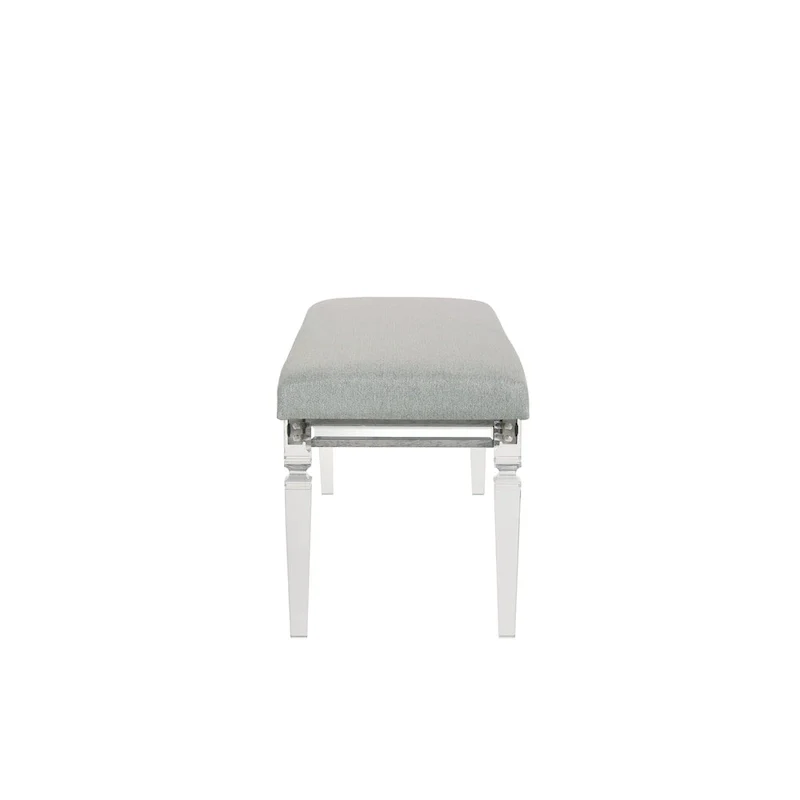 Evonne 6 Piece Gray LED Upholstered Panel Bedroom Set