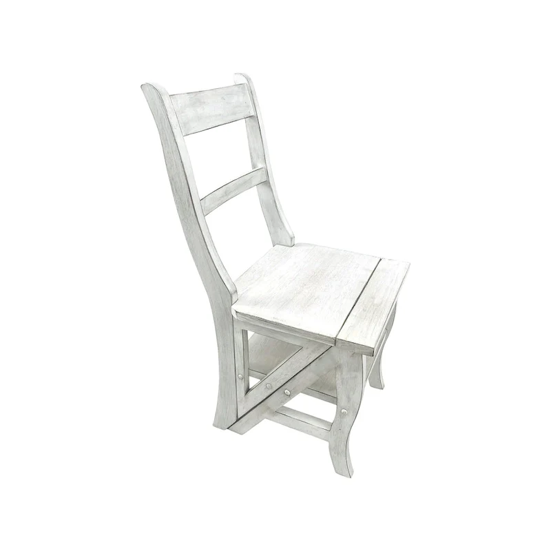 Living Folding Library Chair - Antique White