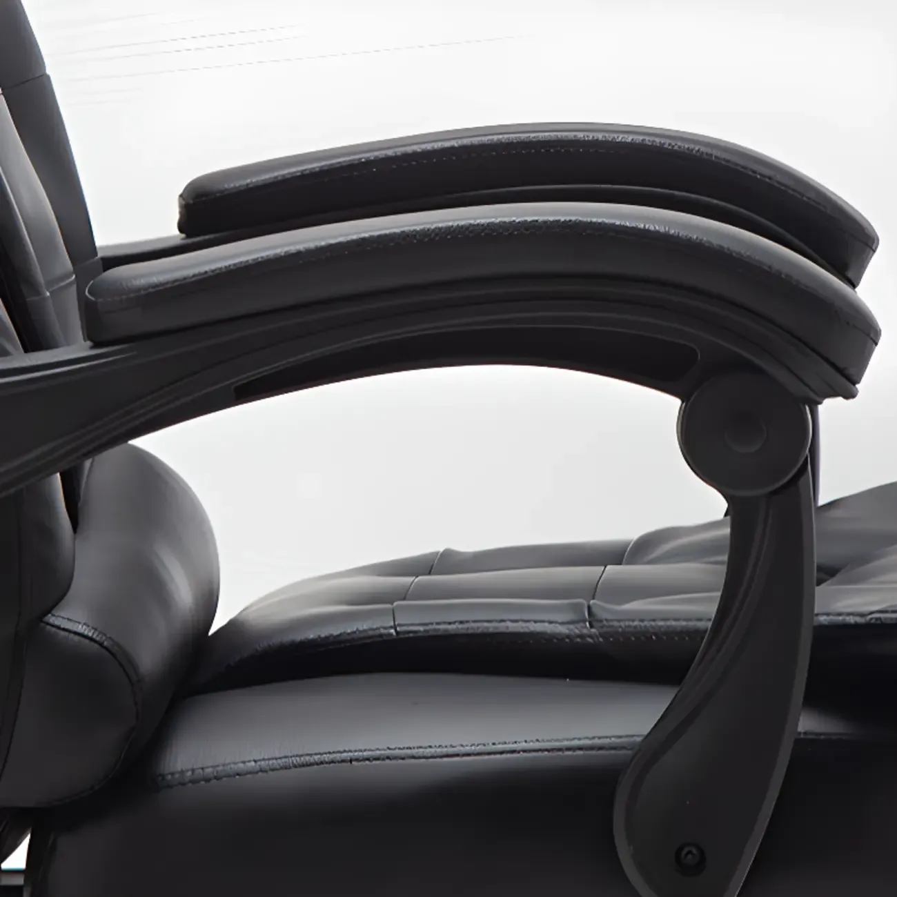 Executive Ergonomic Black Leather Swivel Reclining Office Chair