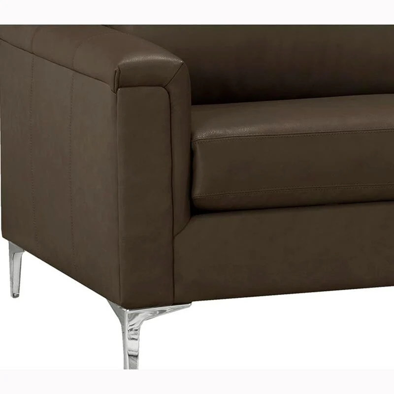 Malibu L-shaped Top-grain Leather Sectional Sofa - 122.5 x 85 x 36.5 x 35