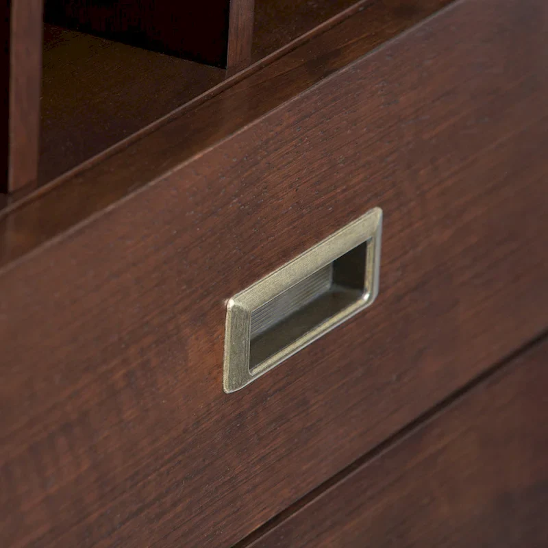 Tierney SOLID HARDWOOD 54 inch Wide Mid Century Modern Sideboard Buffet and Winerack - 54 W x 17 D x 36 H