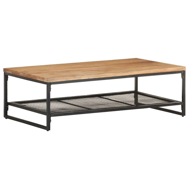 vidaXL Coffee Table 43.3x23.6x13.8 Solid Acacia Wood - 43.3 x 23.6 x 13.8