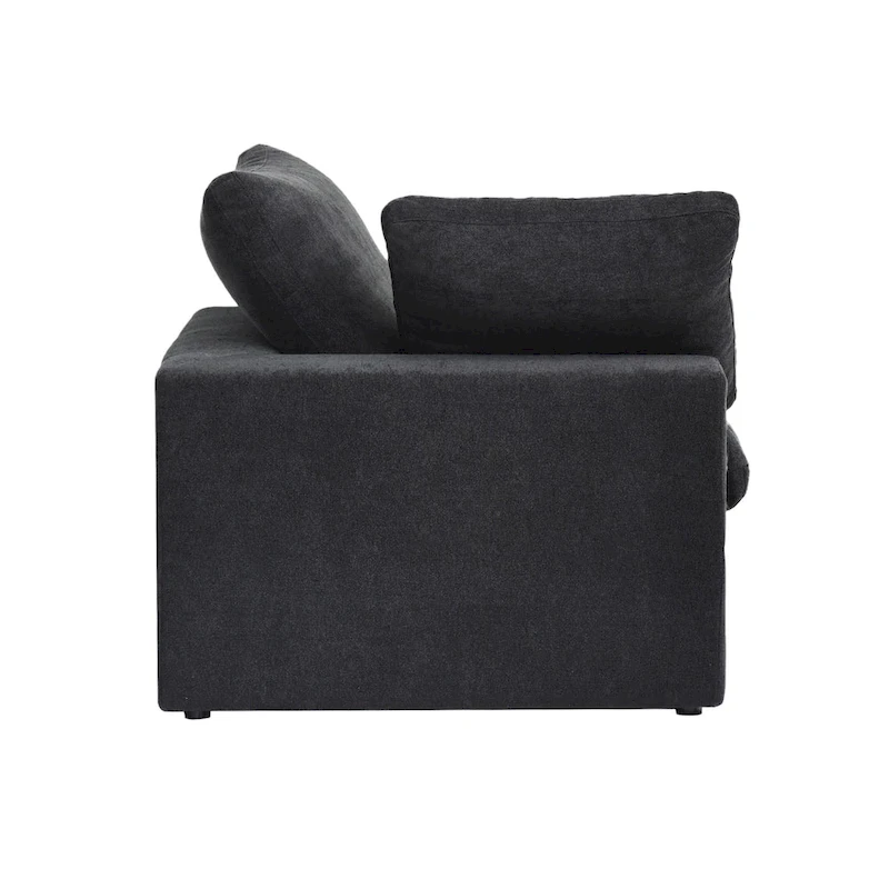 L-shape Linen Upholstered Sectional Sofa Couch