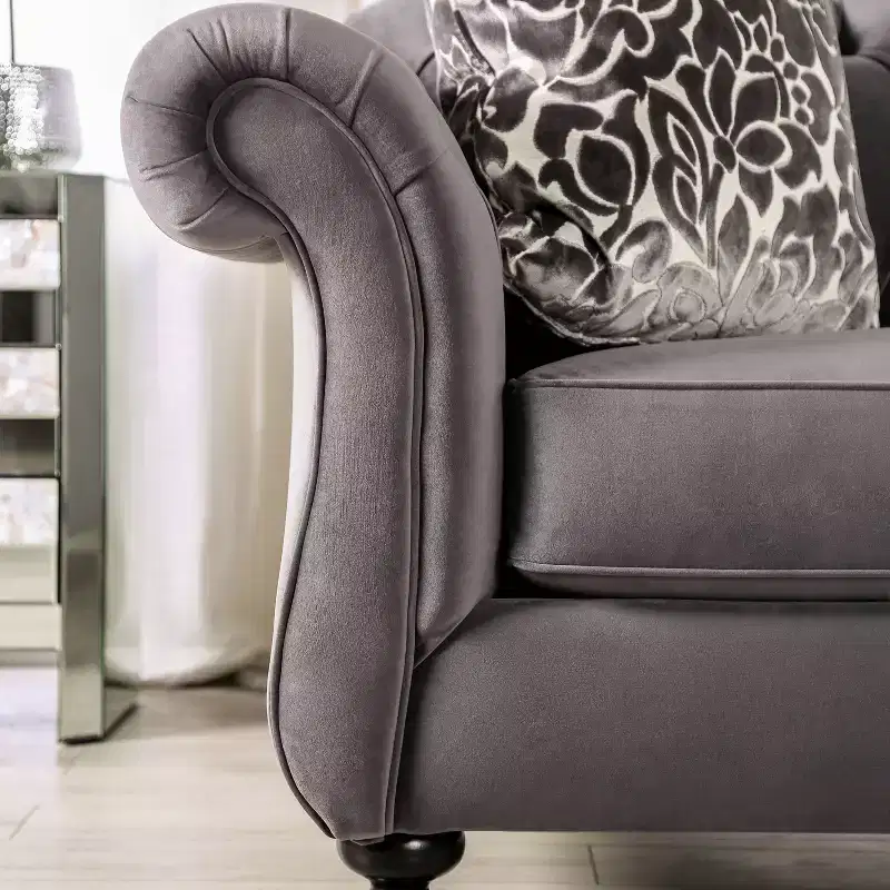 Brushwood Button Tufted Sofa - HOMES: Inside + Out