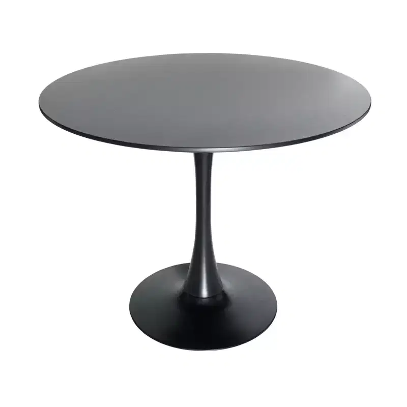 Clear/Transparent 5-Piece Round Dining Set, Pedestal Style, Seats 4