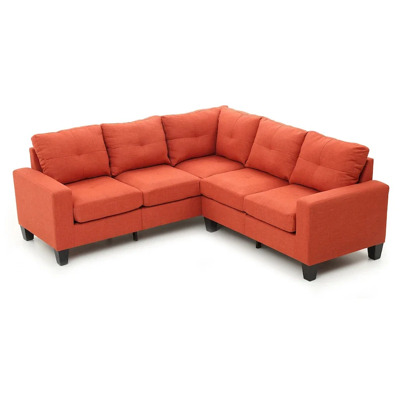 Newbury 82 in. W 2-piece Polyester Twill L Shape Sectional Sofa - 32L x 82W x 35H
