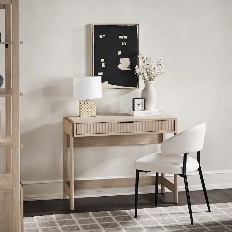 Middlebrook Designs Reeded Writing Desk with Drawer