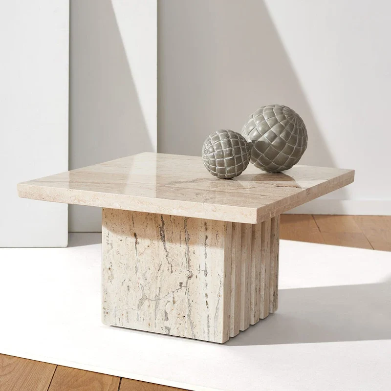Square Marble Accent Table — 21