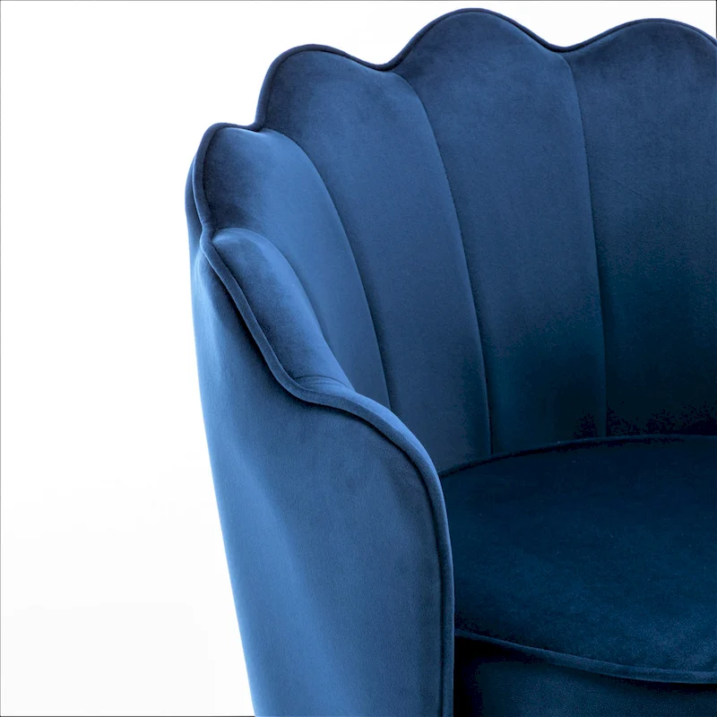 Cavett 28.3  Wide Velvet Barrel Chair with Gold Metal Legs