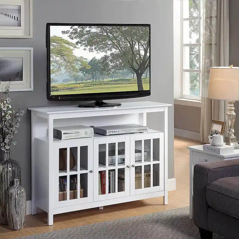 Convenience Concepts Big Sur Deluxe TV Stand with Storage Cabinets and Shelf for TVs up to 55 Inches