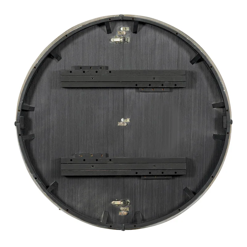 5 Pcs Wood Kitchen Furniture Set, Extendable Round Dining Table Set with Removable Leaf and 4 Upholstered Chairs