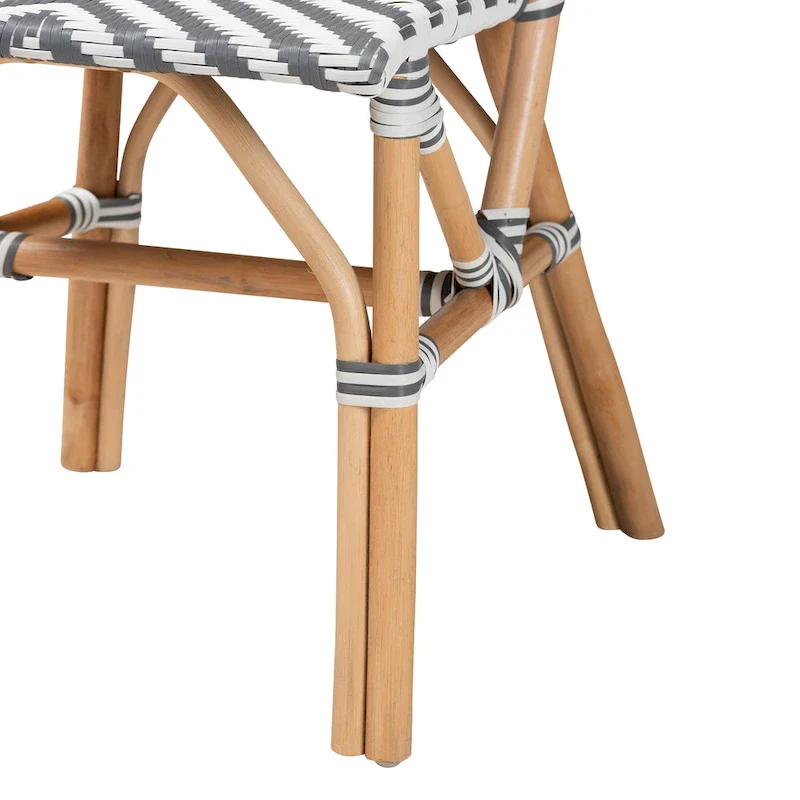 Wagner Modern French styled Natural Rattan Bistro Chair with Weaving