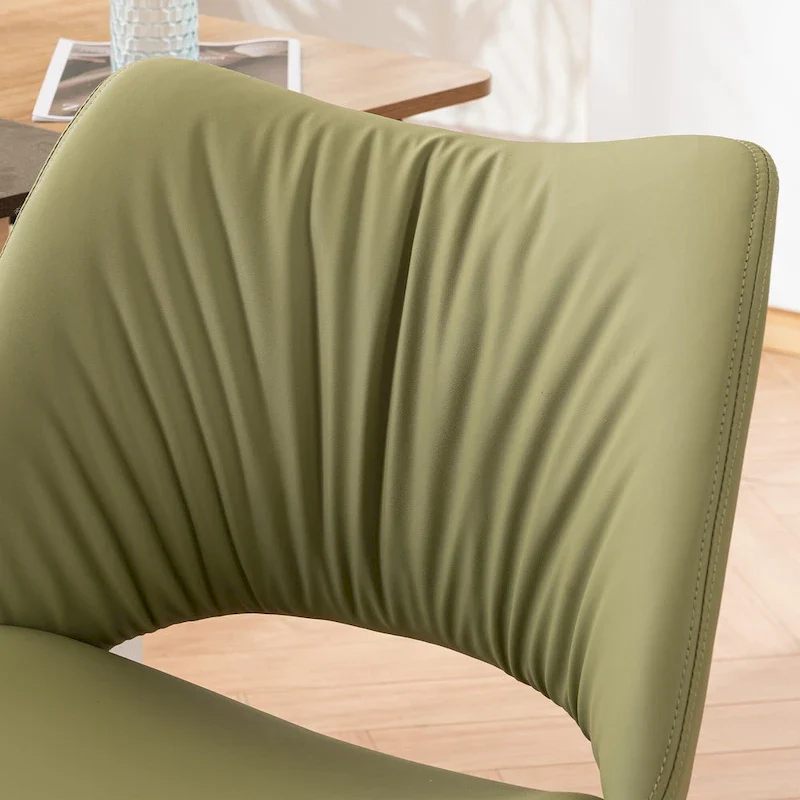 Swivel Armless Ergonomic Office Chair with Wheels