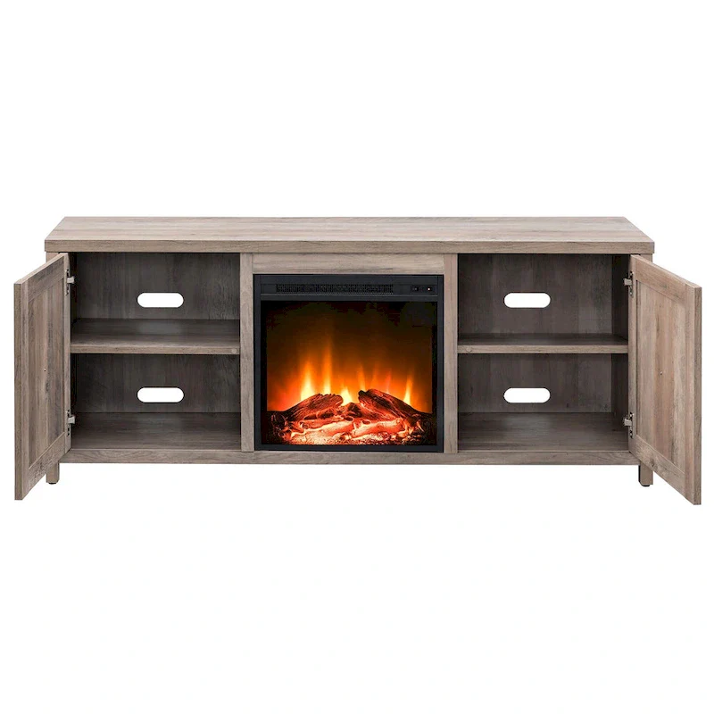 Granger 58 TV Stand with Log Fireplace Insert