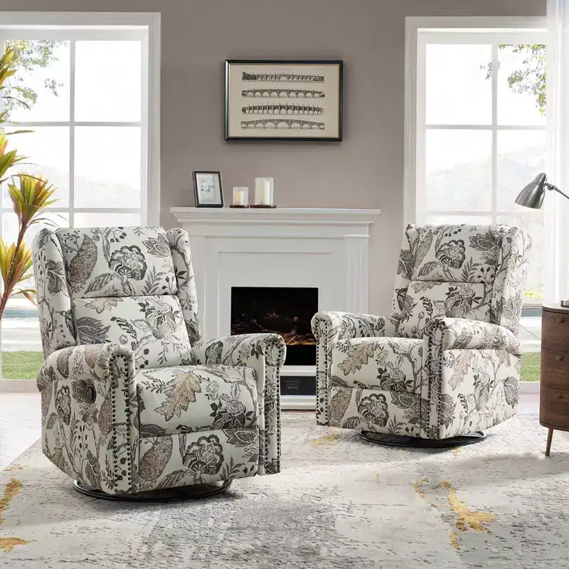 Helmut Manual Swivel Glider Recliner|HULALA HOME