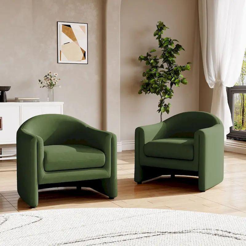 Modern 32.3 wide Upholstered Accent Chairs Set of 2