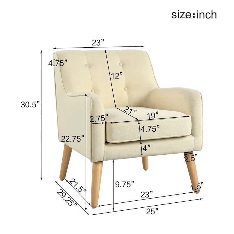 Felicity Mid-century Modern Tufted Armchair by Christopher Knight Home