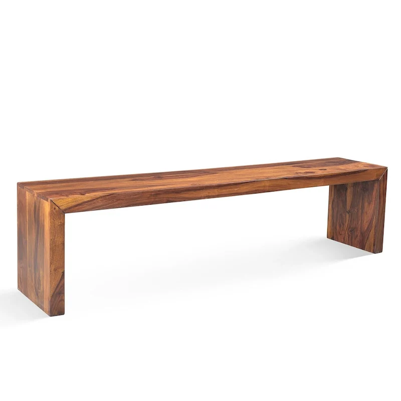Timbergirl Handmade Solid Seesham Wood Bench (India)