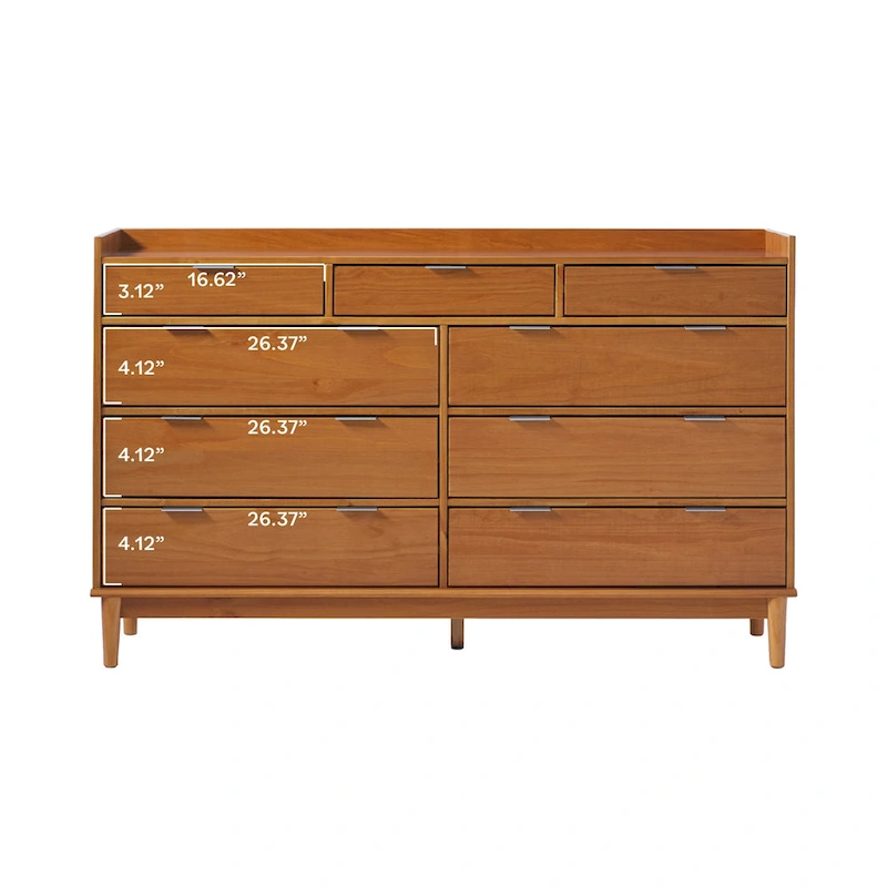 Middlebrook Modern Gallery Top Solid Wood Dresser