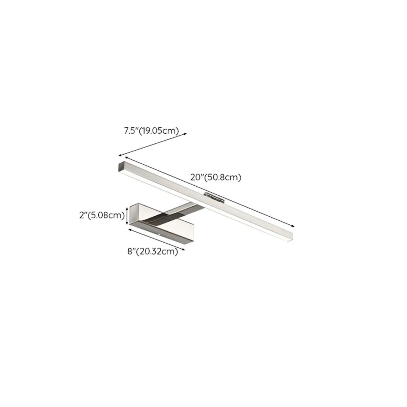 White Linear LED Wall-Mounted Vanity Light with Modern Style