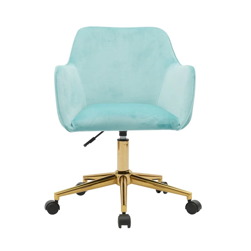Home Office Chair With Gold Metal Legs