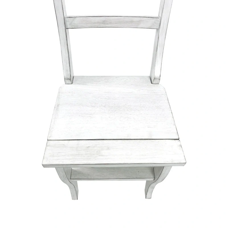 Living Folding Library Chair - Antique White
