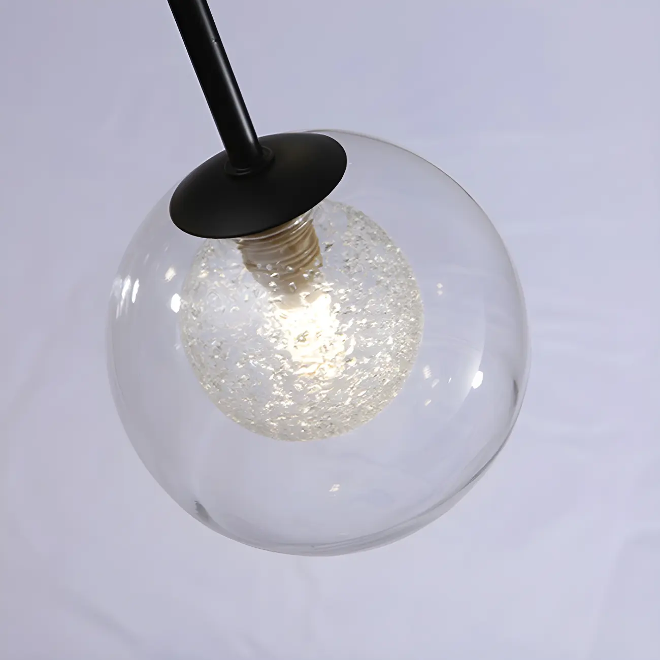 Modern Industrial Sputnik Black Glass 9-18 Light Chandelier