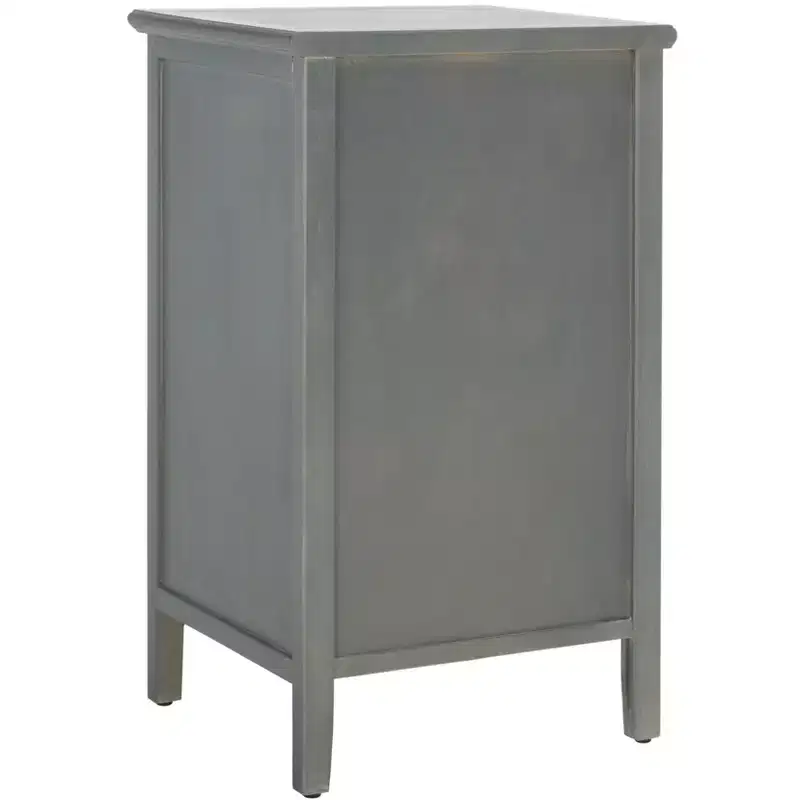 1 Drawer Nightstand With Glass Cabinet