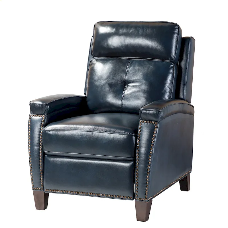 Gaspar Mid-Century  Pushback Recliner with Nailhead Trim by