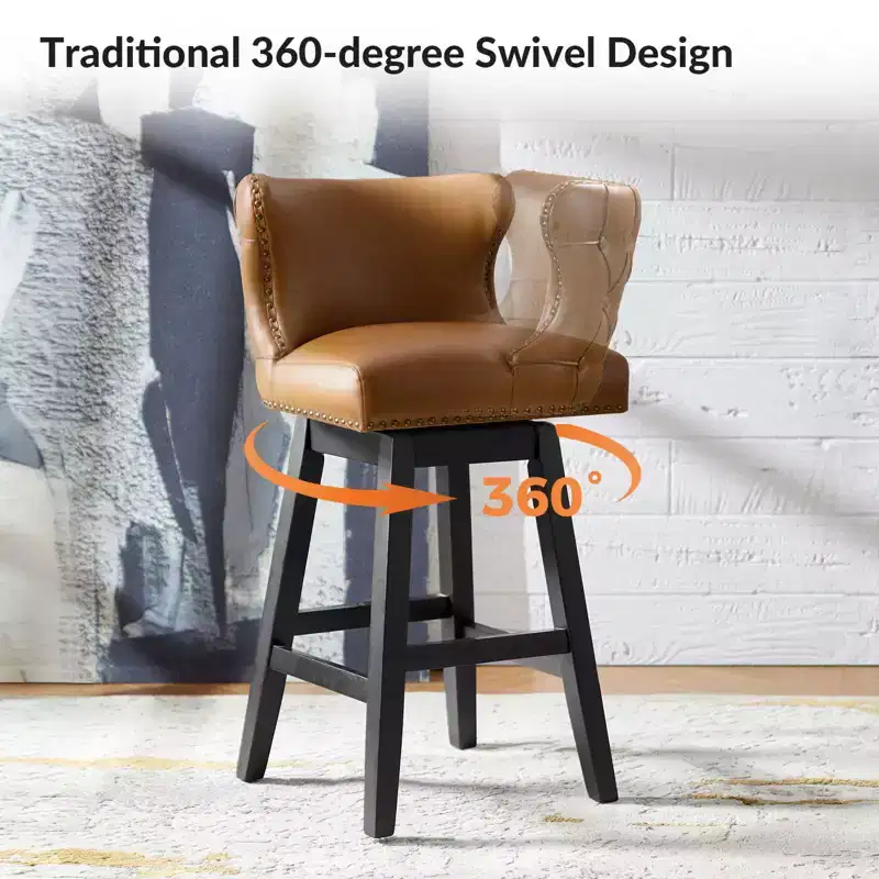 Johannes Swivel Bar & Counter Stool Set of 2|HULALA HOME