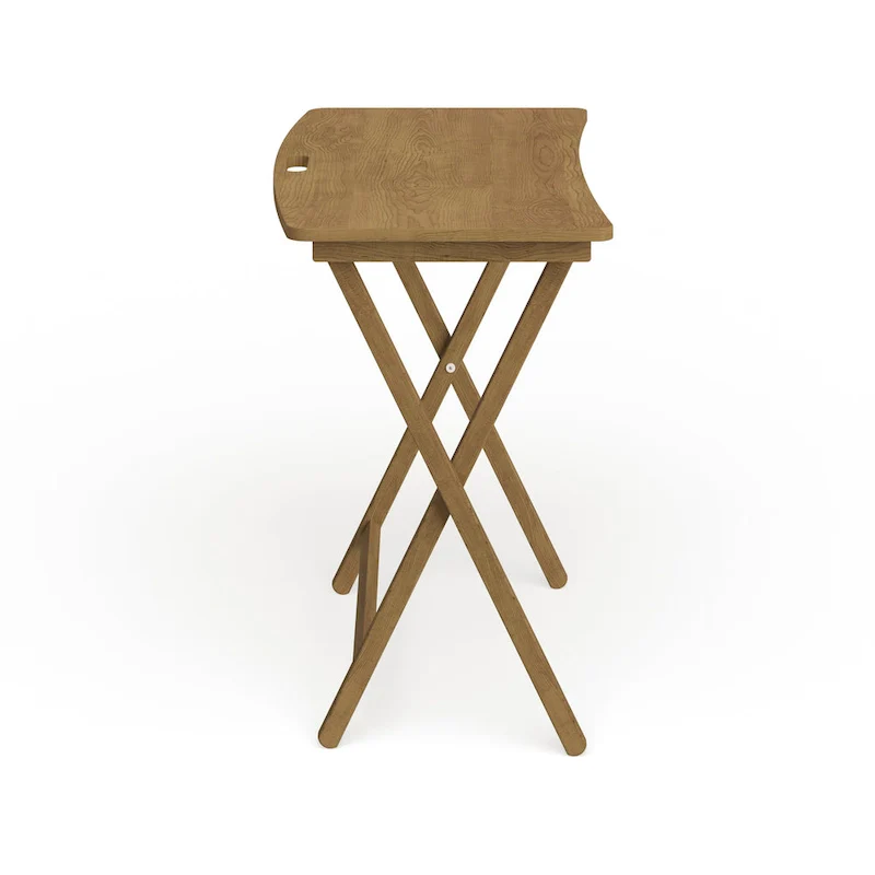 Copper Grove Goosefoot Folding TV Tray Table with Solid Hardwood