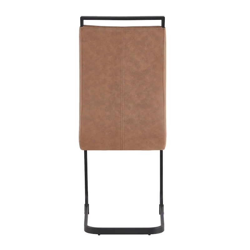 Dining Chair with C-shaped Chrome Metal Legs(Set of 4)