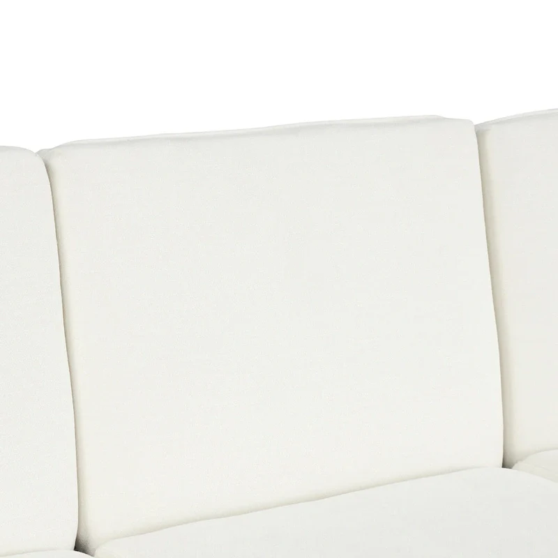 94.1 Chenille L-Shaped Futon Sofa with Adjustable Backrest & Reversible Chaise