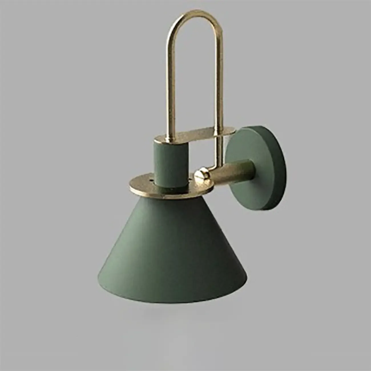 Modern 1-Light Cone Bath Vanity Light with Iron Shade