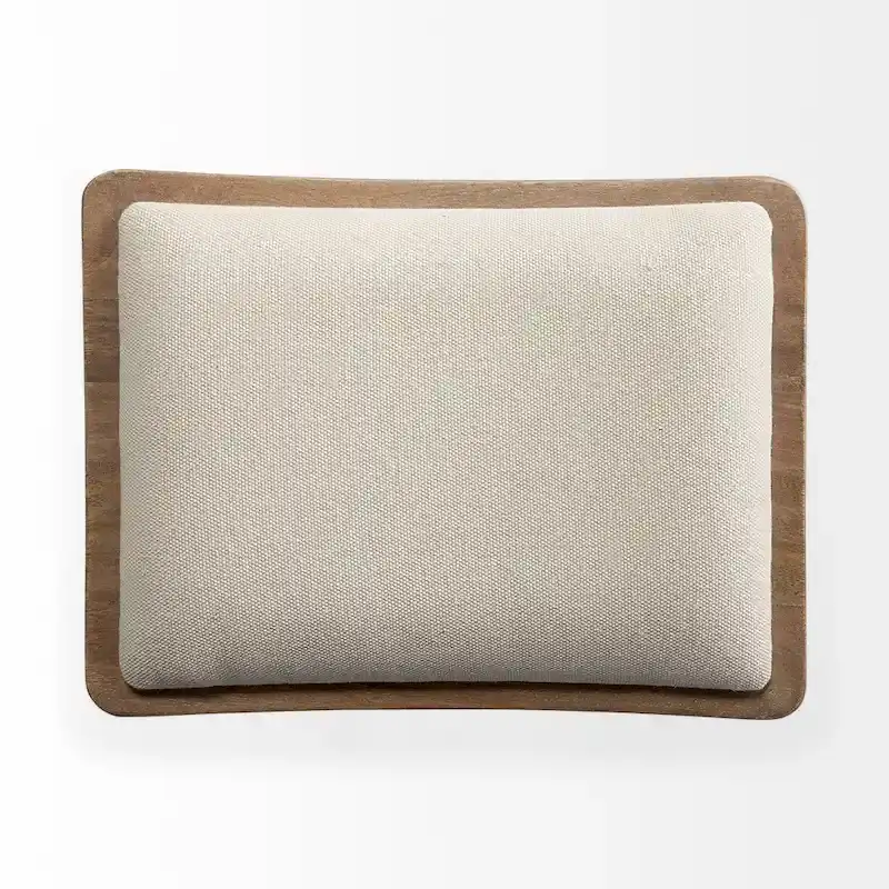 Cream Fabric Seat with Gold Metal Frame Counter Stool