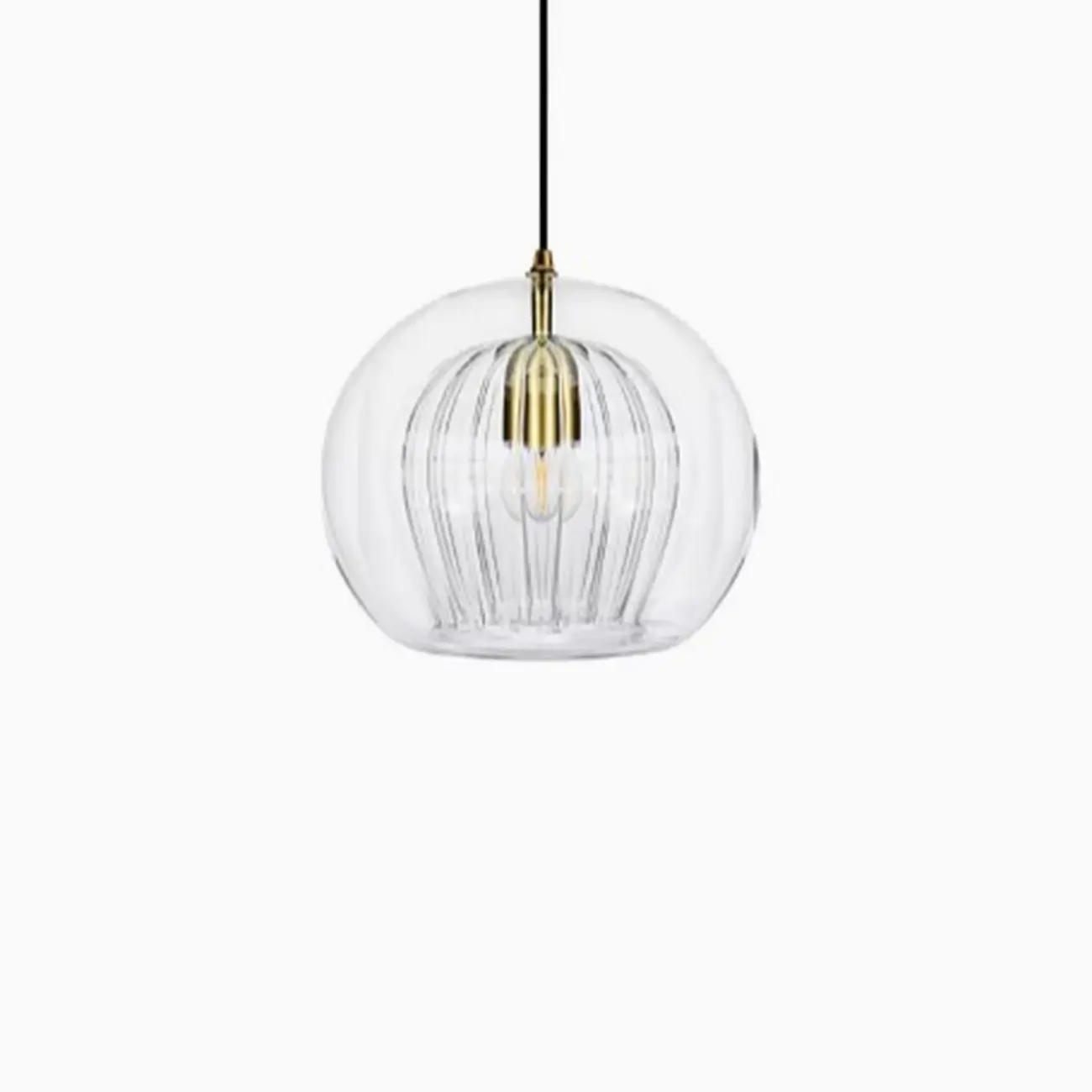 Modern Globe Glass Kitchen Pendant Lighting Height Adjustable