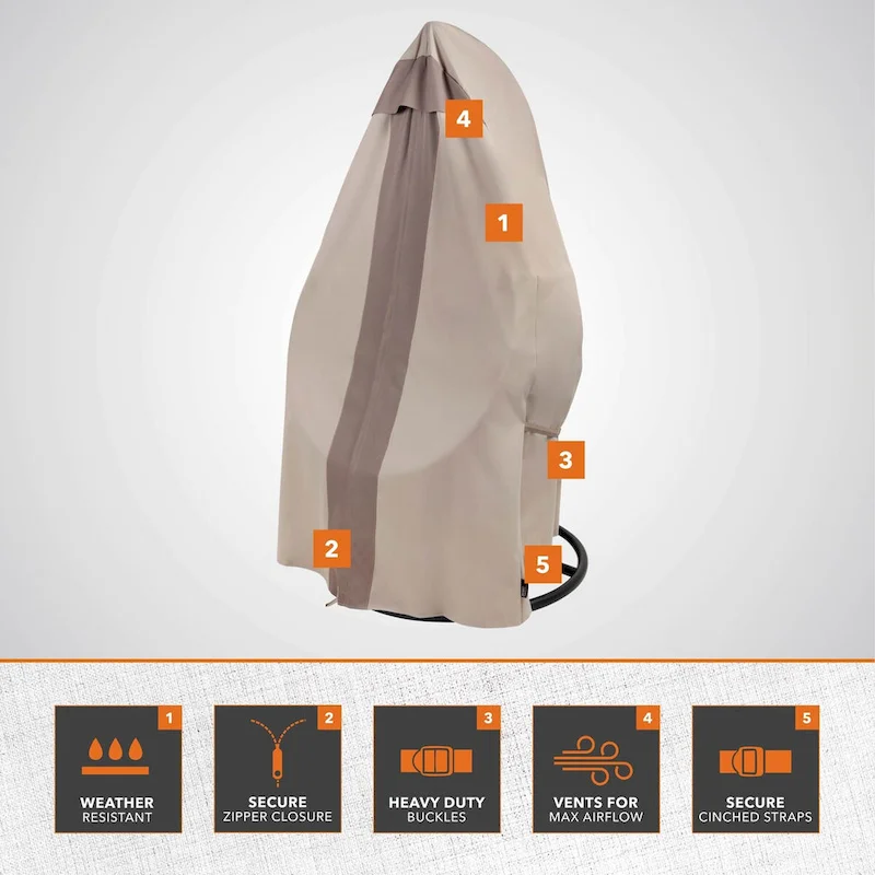 Modern Leisure Monterey Patio Egg Chair Cover, 45 L X 42 W X 75 H, Beige - 45  x 42  x 75