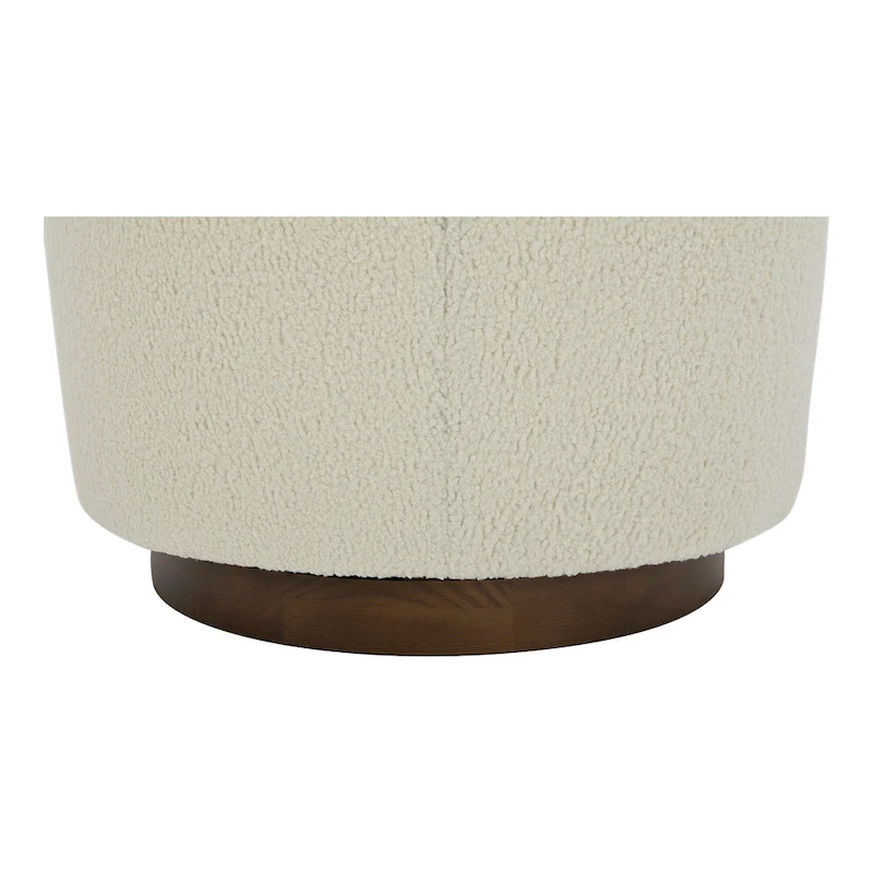 Aurelle Home Modern Upholsted Swivel Barrel Chair